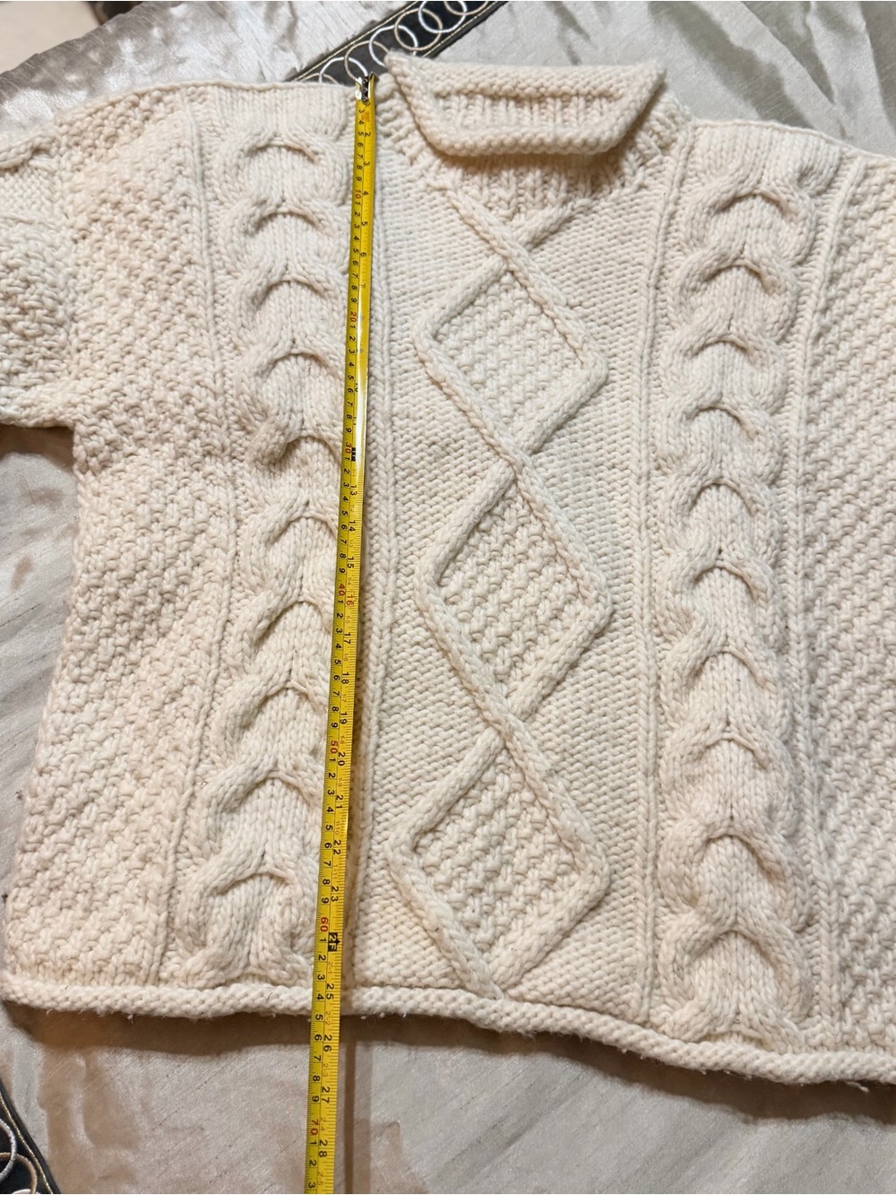 Cream Cable Knit Sweater - Picture 7 of 7